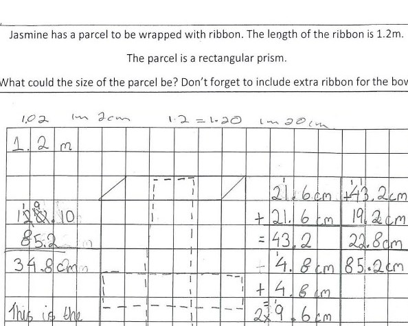 <p>Measurement and geometry: Dimensions of a 3D object</p>